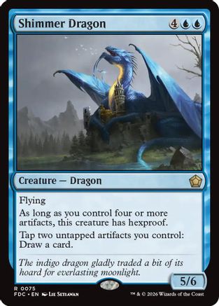 Shimmer Dragon (FDC-075) [Commander: Foundations] MTG Single Wizards of the Coast