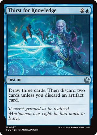 Thirst for Knowledge (FDC-077) [Commander: Foundations] MTG Single Wizards of the Coast