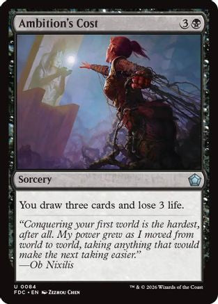 Ambition's Cost (FDC-084) [Commander: Foundations] MTG Single Wizards of the Coast
