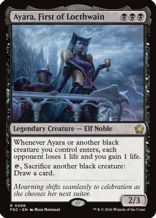 Ayara, First of Locthwain (FDC-086) [Commander: Foundations] MTG Single Wizards of the Coast