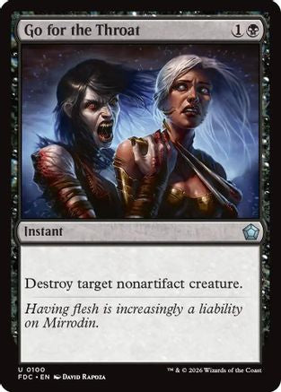 Go for the Throat (FDC-100) [Commander: Foundations] MTG Single Wizards of the Coast