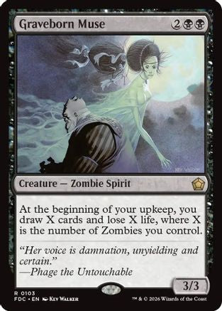 Graveborn Muse (FDC-103) [Commander: Foundations] MTG Single Wizards of the Coast