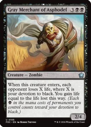 Gray Merchant of Asphodel (FDC-105) [Commander: Foundations] MTG Single Wizards of the Coast