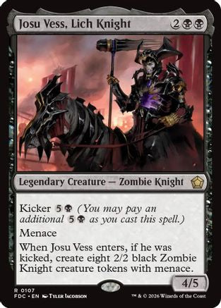 Josu Vess, Lich Knight (FDC-107) [Commander: Foundations] MTG Single Wizards of the Coast