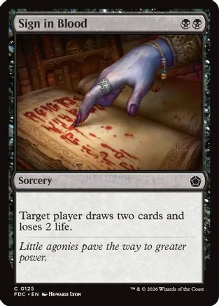 Sign in Blood (FDC-125) [Commander: Foundations] MTG Single Wizards of the Coast