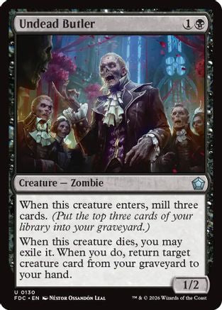 Undead Butler (FDC-130) [Commander: Foundations] MTG Single Wizards of the Coast