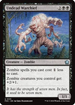 Undead Warchief (FDC-131) [Commander: Foundations] MTG Single Wizards of the Coast