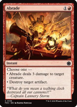 Abrade (FDC-136) [Commander: Foundations] MTG Single Wizards of the Coast