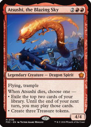 Atsushi, the Blazing Sky (FDC-138) [Commander: Foundations] MTG Single Wizards of the Coast