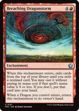 Breaching Dragonstorm (FDC-141) [Commander: Foundations] MTG Single Wizards of the Coast
