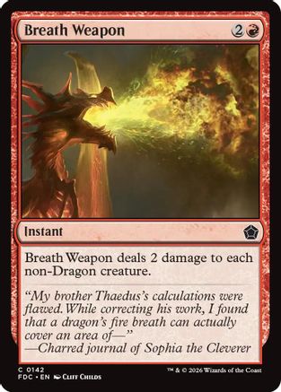 Breath Weapon (FDC-142) [Commander: Foundations] MTG Single Wizards of the Coast