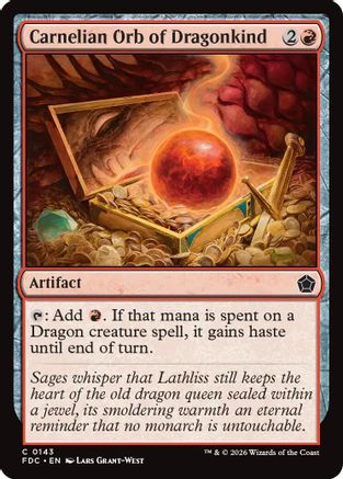 Carnelian Orb of Dragonkind (FDC-143) [Commander: Foundations] MTG Single Wizards of the Coast
