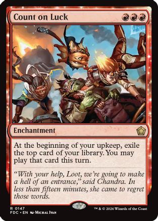 Count on Luck (FDC-147) [Commander: Foundations] MTG Single Wizards of the Coast
