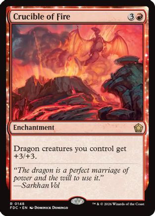 Crucible of Fire (FDC-148) [Commander: Foundations] MTG Single Wizards of the Coast
