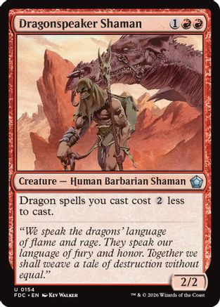 Dragonspeaker Shaman (FDC-154) [Commander: Foundations] MTG Single Wizards of the Coast