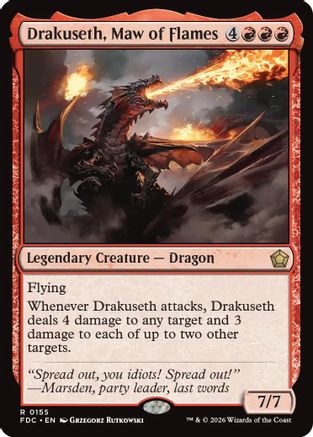 Drakuseth, Maw of Flames (FDC-155) [Commander: Foundations] MTG Single Wizards of the Coast