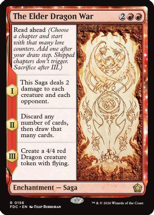 The Elder Dragon War (FDC-156) [Commander: Foundations] MTG Single Wizards of the Coast