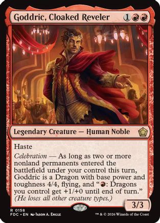 Goddric, Cloaked Reveler (FDC-158) [Commander: Foundations] MTG Single Wizards of the Coast