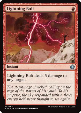 Lightning Bolt (FDC-163) [Commander: Foundations] MTG Single Wizards of the Coast