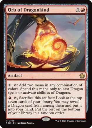 Orb of Dragonkind (FDC-168) [Commander: Foundations] MTG Single Wizards of the Coast