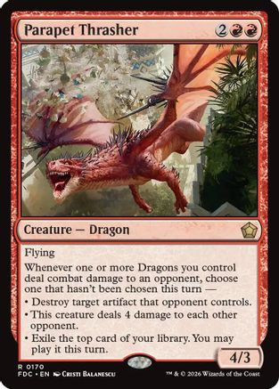Parapet Thrasher (FDC-170) [Commander: Foundations] MTG Single Wizards of the Coast