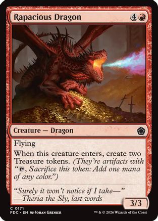Rapacious Dragon (FDC-171) [Commander: Foundations] MTG Single Wizards of the Coast