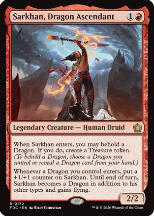 Sarkhan, Dragon Ascendant (FDC-172) [Commander: Foundations] MTG Single Wizards of the Coast
