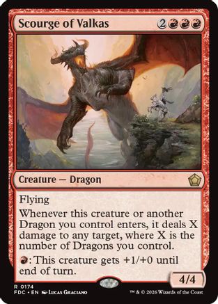 Scourge of Valkas (FDC-174) [Commander: Foundations] MTG Single Wizards of the Coast