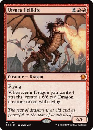 Utvara Hellkite (FDC-185) [Commander: Foundations] MTG Single Wizards of the Coast