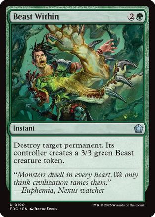 Beast Within (FDC-190) [Commander: Foundations] MTG Single Wizards of the Coast