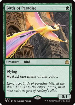 Birds of Paradise (FDC-191) [Commander: Foundations] MTG Single Wizards of the Coast