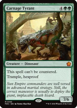 Carnage Tyrant (FDC-193) [Commander: Foundations] MTG Single Wizards of the Coast