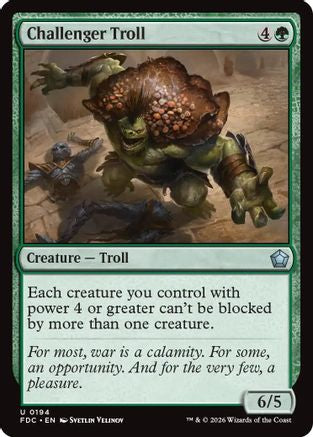 Challenger Troll (FDC-194) [Commander: Foundations] MTG Single Wizards of the Coast