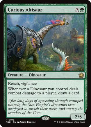 Curious Altisaur (FDC-198) [Commander: Foundations] MTG Single Wizards of the Coast