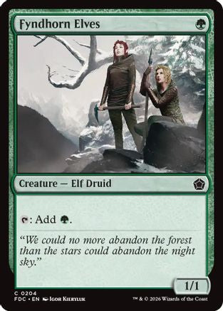 Fyndhorn Elves (FDC-204) [Commander: Foundations] MTG Single Wizards of the Coast