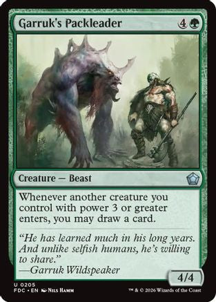 Garruk's Packleader (FDC-205) [Commander: Foundations] MTG Single Wizards of the Coast