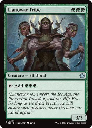 Llanowar Tribe (FDC-214) [Commander: Foundations] MTG Single Wizards of the Coast