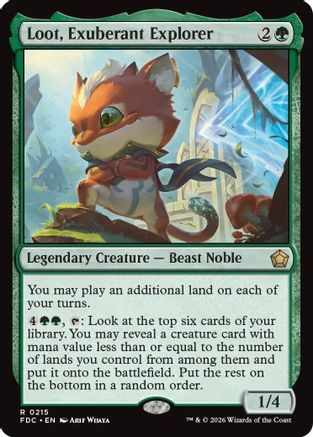 Loot, Exuberant Explorer (FDC-215) [Commander: Foundations] MTG Single Wizards of the Coast