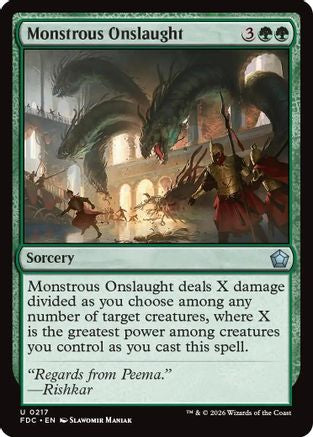 Monstrous Onslaught (FDC-217) [Commander: Foundations] MTG Single Wizards of the Coast