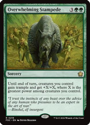 Overwhelming Stampede (FDC-218) [Commander: Foundations] MTG Single Wizards of the Coast