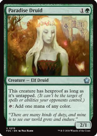 Paradise Druid (FDC-219) [Commander: Foundations] MTG Single Wizards of the Coast
