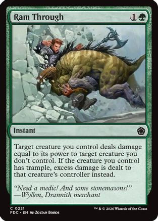 Ram Through (FDC-221) [Commander: Foundations] MTG Single Wizards of the Coast