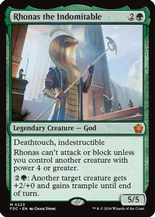 Rhonas the Indomitable (FDC-223) [Commander: Foundations] MTG Single Wizards of the Coast