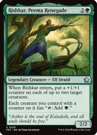 Rishkar, Peema Renegade (FDC-225) [Commander: Foundations] MTG Single Wizards of the Coast
