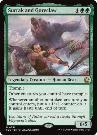 Surrak and Goreclaw (FDC-231) [Commander: Foundations] MTG Single Wizards of the Coast