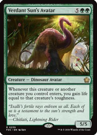 Verdant Sun's Avatar (FDC-239) [Commander: Foundations] MTG Single Wizards of the Coast