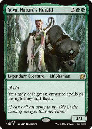 Yeva, Nature's Herald (FDC-242) [Commander: Foundations] MTG Single Wizards of the Coast