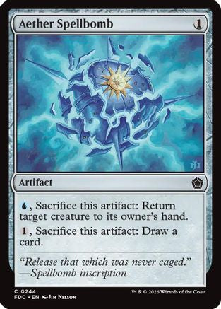 Aether Spellbomb (FDC-244) [Commander: Foundations] MTG Single Wizards of the Coast