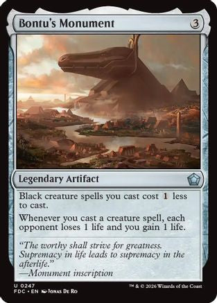 Bontu's Monument (FDC-247) [Commander: Foundations] MTG Single Wizards of the Coast