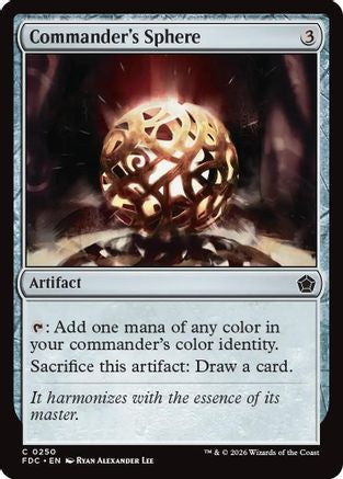Commander's Sphere (FDC-250) [Commander: Foundations] MTG Single Wizards of the Coast